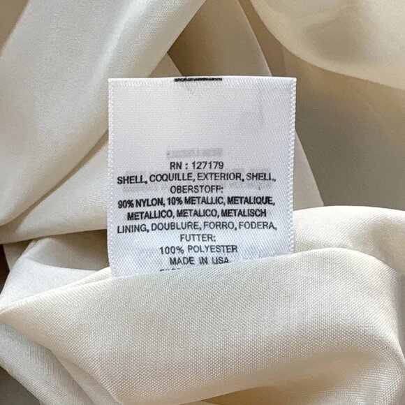 Jenny Yoo Collection Harlow Lace Metallic Cocktail Dress Sandstone Beige Size 2 - Picture 7 of 8